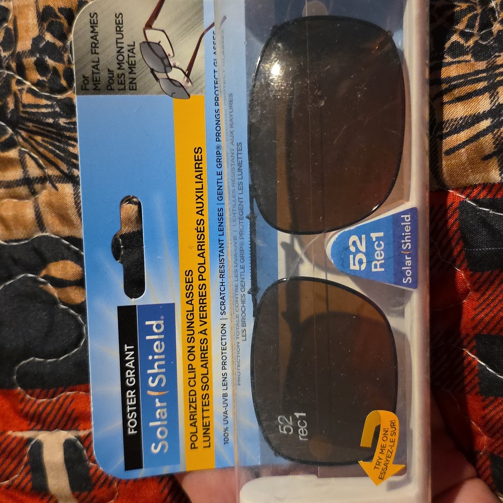 Solar Shield Polarized Clip-On Sunglasses 52 Rec 1